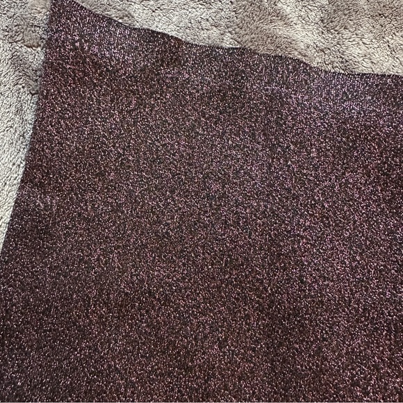 Zara Sparkle Crop Tube Top Black & Pink Metallic Sz. Small EUC stretchy flirty - Picture 3 of 5